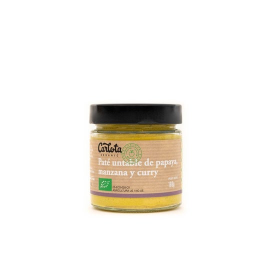 Carlota Organic Pate de Papaya, Manzana y Curry Bio 180 g