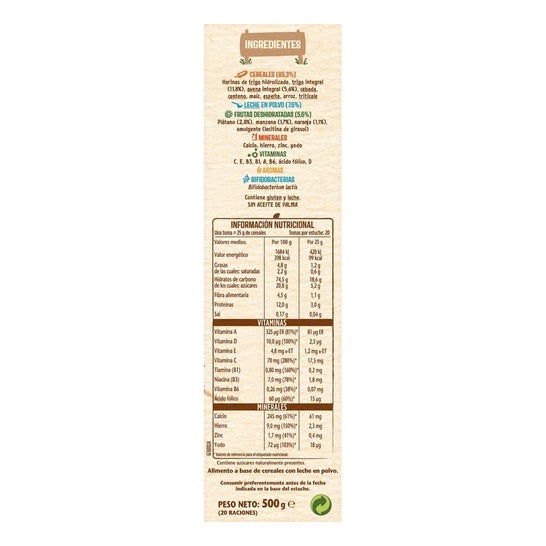 Nestle 8 Cereales con Frutas +6M 500g