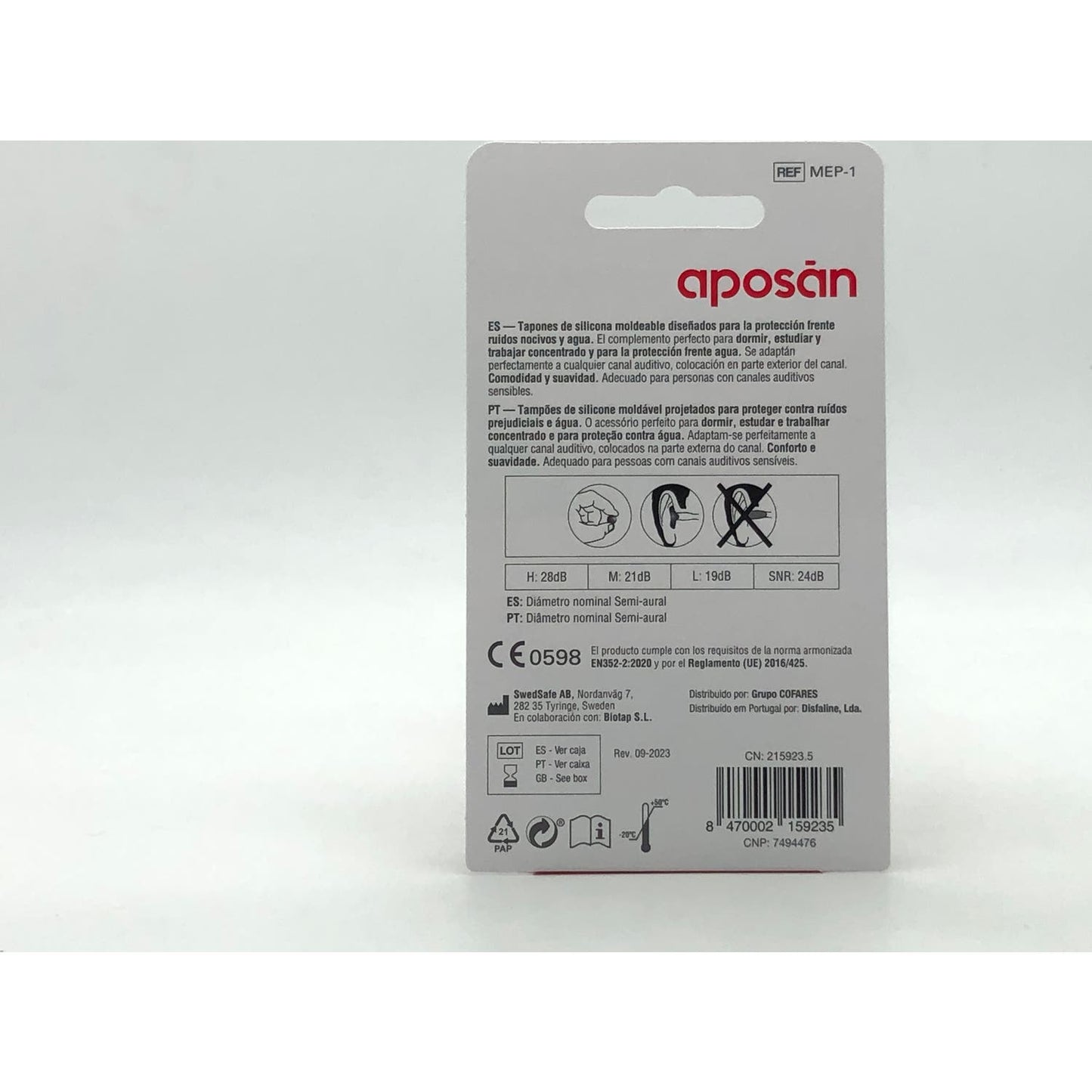 Aposán Tapones Oídos Silicona 6uds