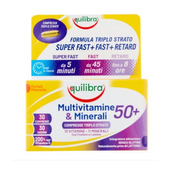 Equilibra Multivitaminas y Minerales 50+ 30comp