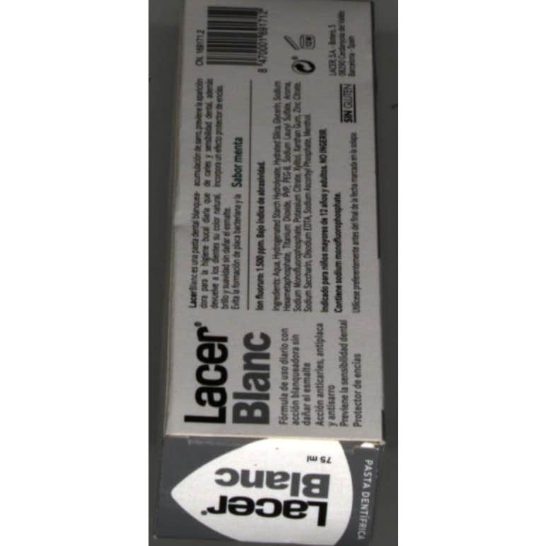 Lacer LacerBlanc Pasta Dentífrica Blanqueadora Menta 75ml