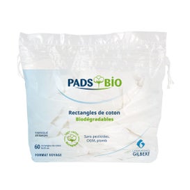 Gilbert Rectangles de Coton Biodégradables 60uds