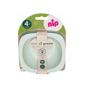 Nip Set Bol Eat Green +4M 2uds
