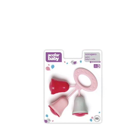 Acofarbaby Sonajero Campana Rosa 1ud