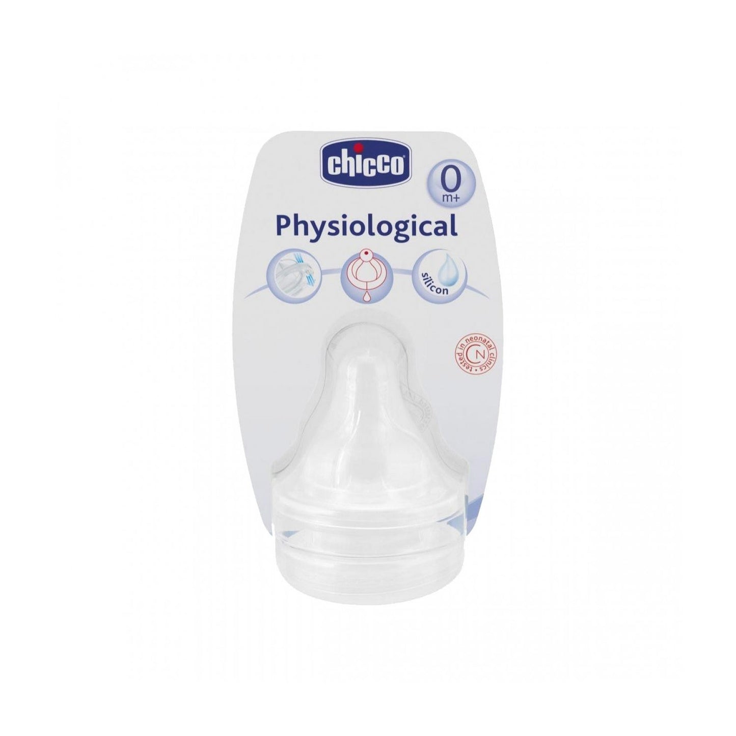 Chicco® tetina fisiológica silicona flujo normal 2uds