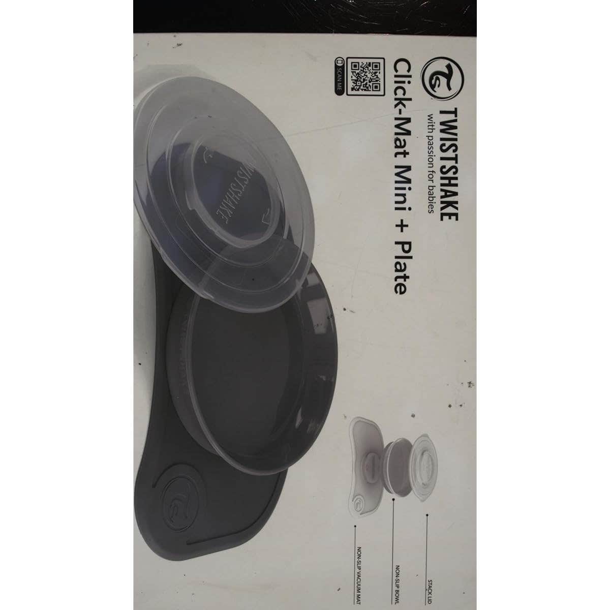 Twistshake Set Click-Mat Mini Gris + Plato