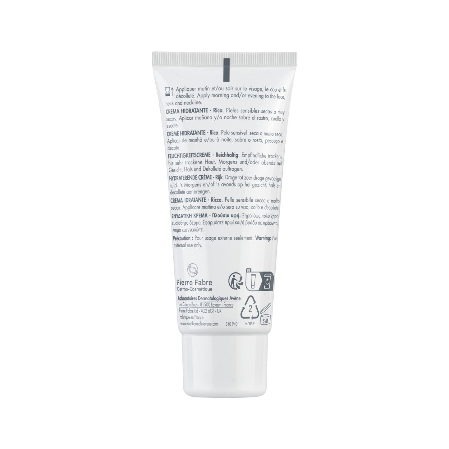 Avène Hydrance Crema Hidratante Rica 40ml