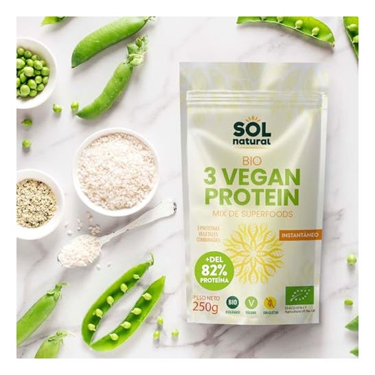 Solnatural Mezcla Superalimentos 3 Vegan Protein Bio 250g
