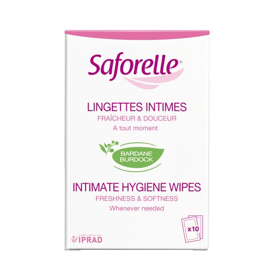 Saforelle Toallitas de Higiene Íntima 10uds