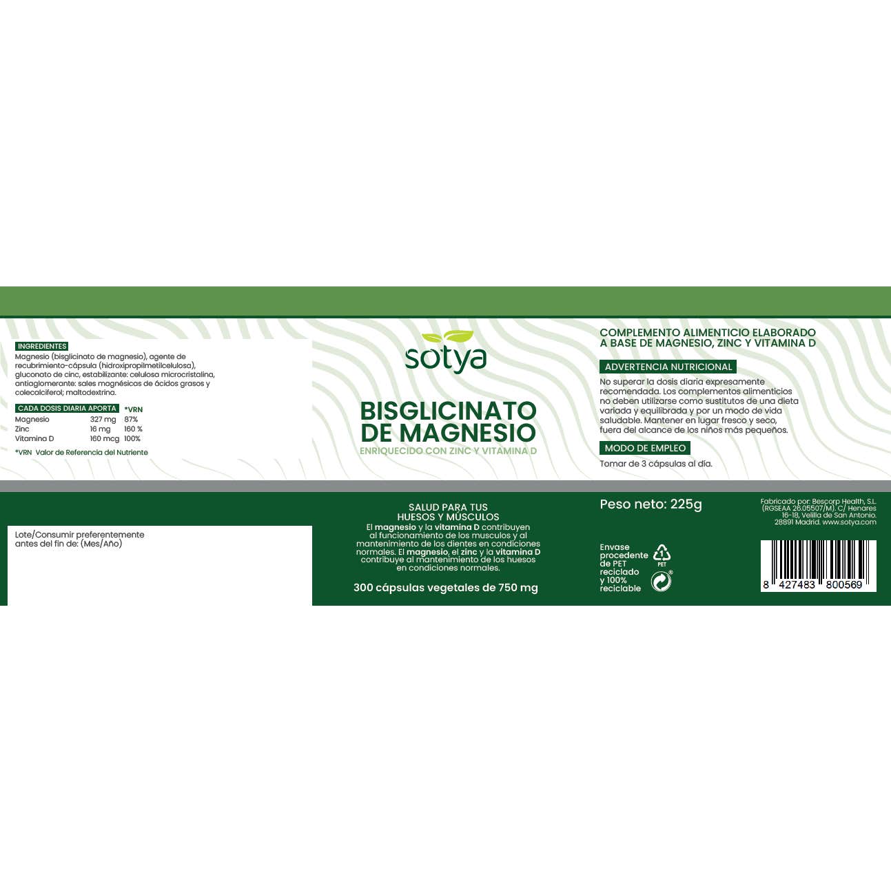 Sotya Bisglicinato de Magnesio 300caps