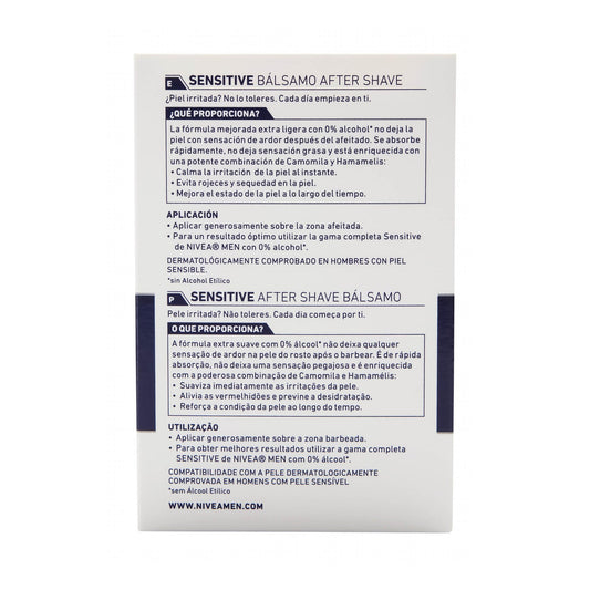 Nivea Men Sensitive After Shave Bálsamo 0% Alcohol 100ml
