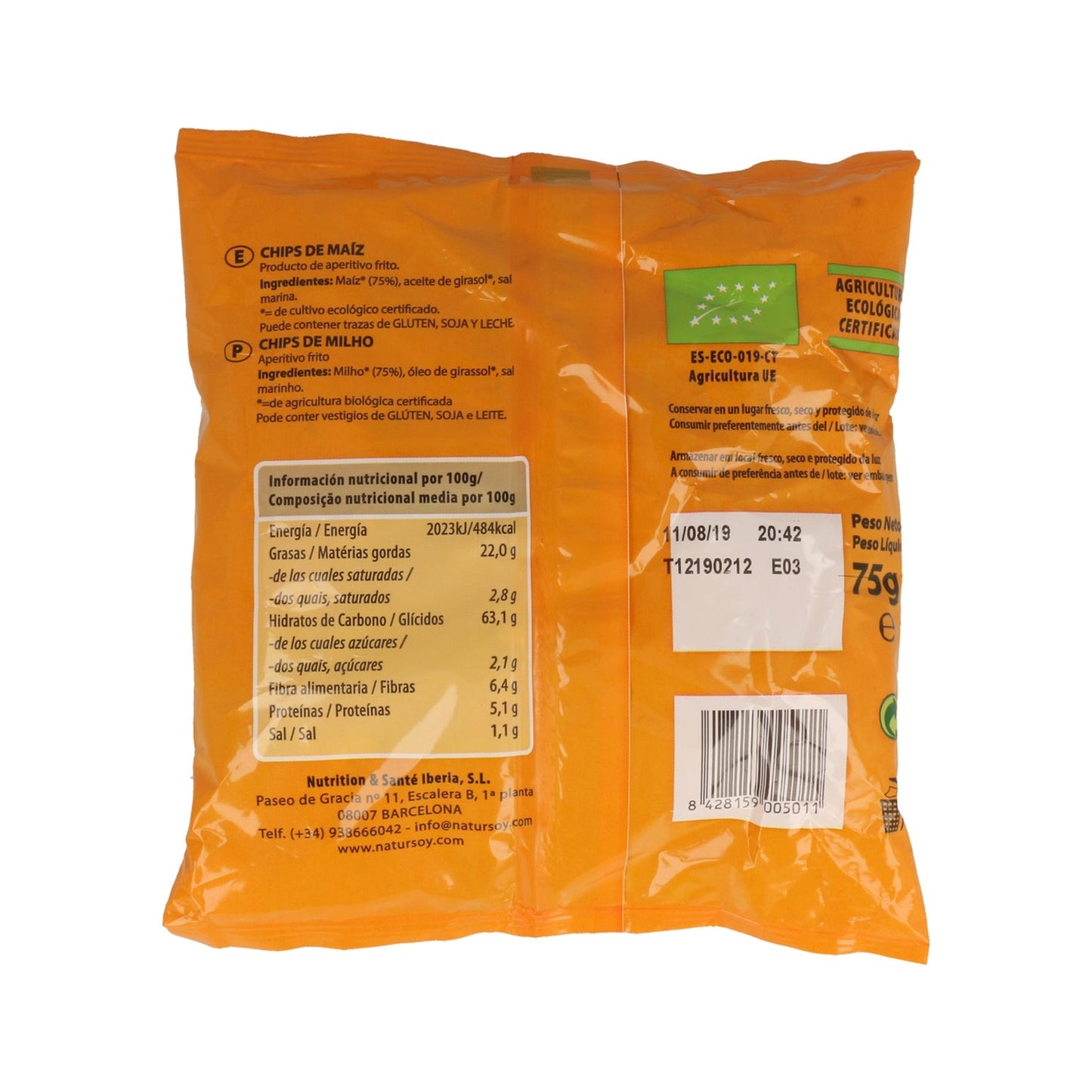 Natursoy Chips de Maíz Bio 75 g