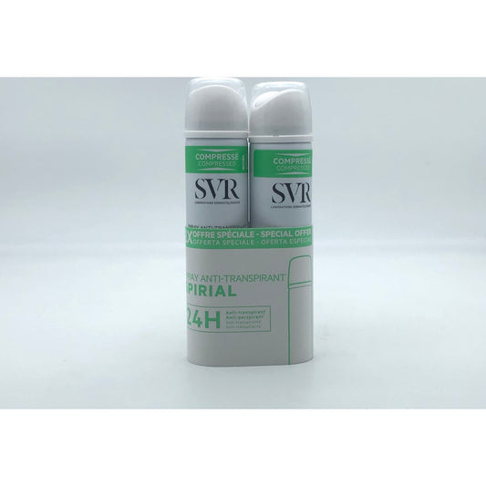 SVR Spirial Spray Desodorante Antitranspirante Intenso 48H 2x75ml
