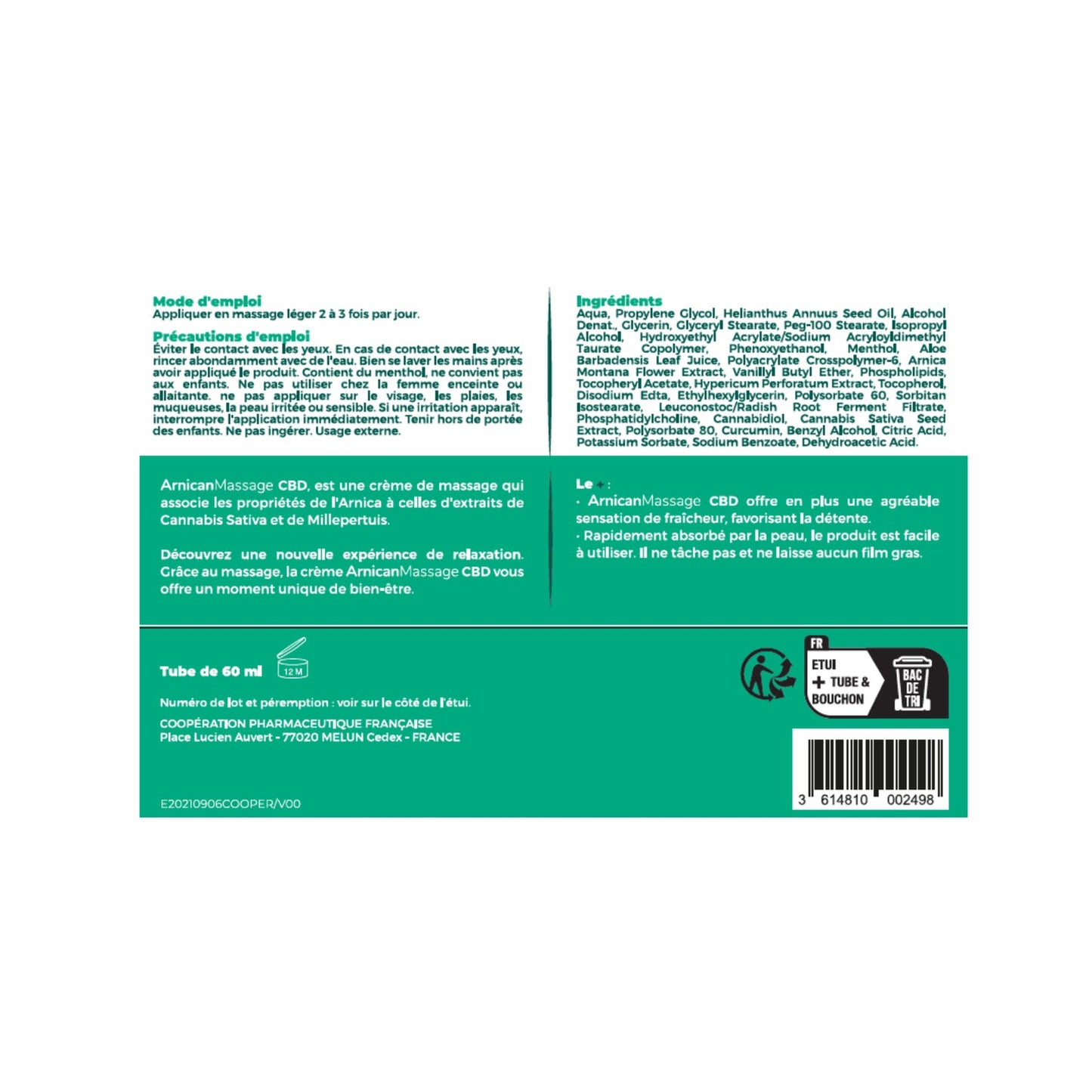 Arnican Massage CBD 60ml