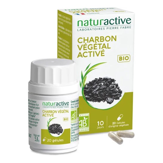 Naturactive Carbón Vegetal Activado BIO 20 cápsulas
