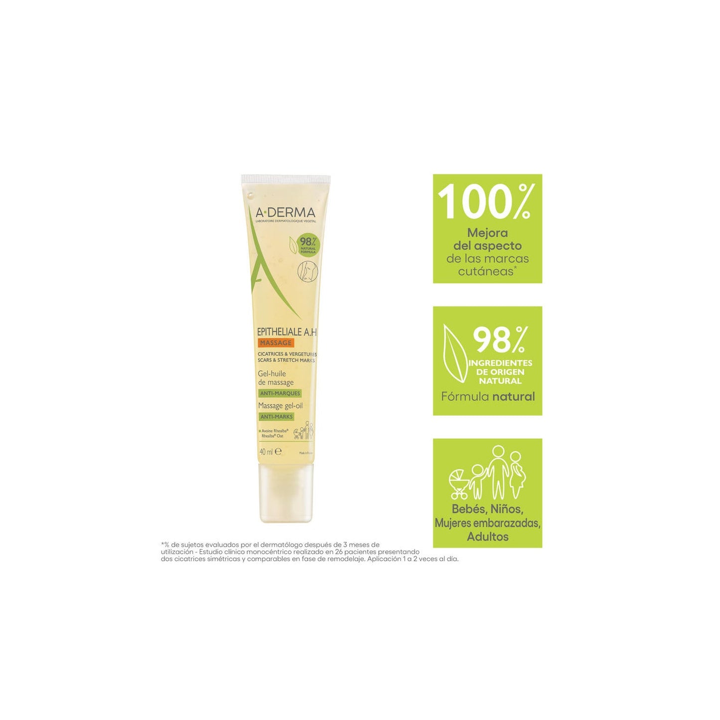 A-Derma Epitheliale A.H Gel-Aceite de Masaje 40ml