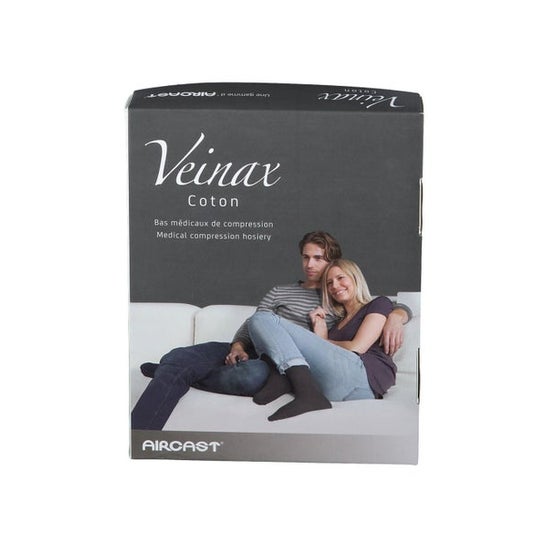 Veinax Coton Calcetín Hombre Negro TN3 1 Par