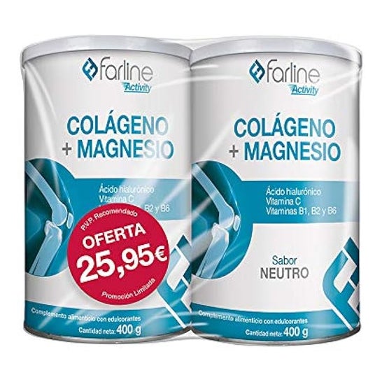 Farline Pack Colágeno Magnesio Neutro 2x400g