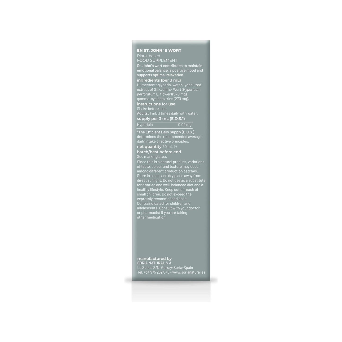 Extracto Hiperico Xxi 50ml Soria Natural