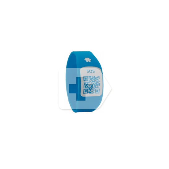Silincode pulsera SOS QR color azul T-XS 1ud
