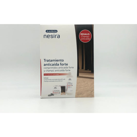 Acofarma Nesira Pack Tratamiento Anticaída Forte 60comp + Champú 400ml