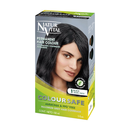 NaturVital Coloursafe Tinte Permanente 1 Negro 150ml