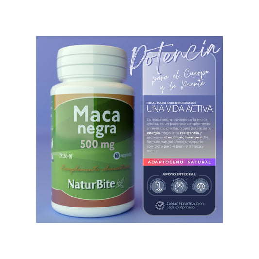 NaturBite Maca Negra 60 tabletas