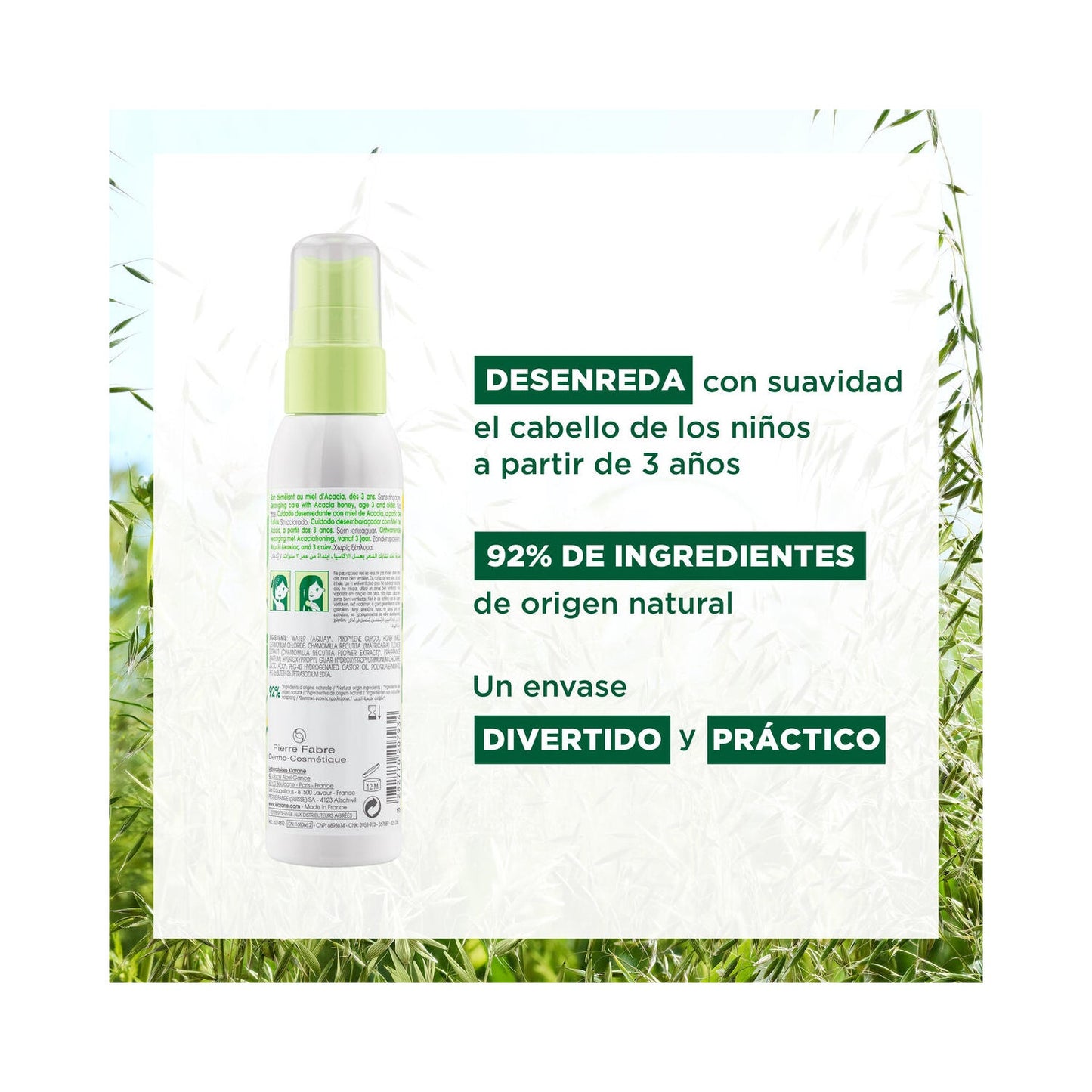 Klorane Junior Spray Desenredante Miel 125ml