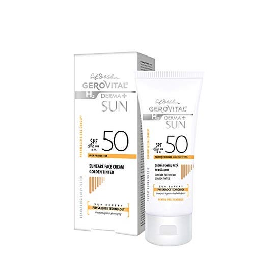Gerovital H3 Crema Solar Facial Fps50 Tono Dorado 50ml