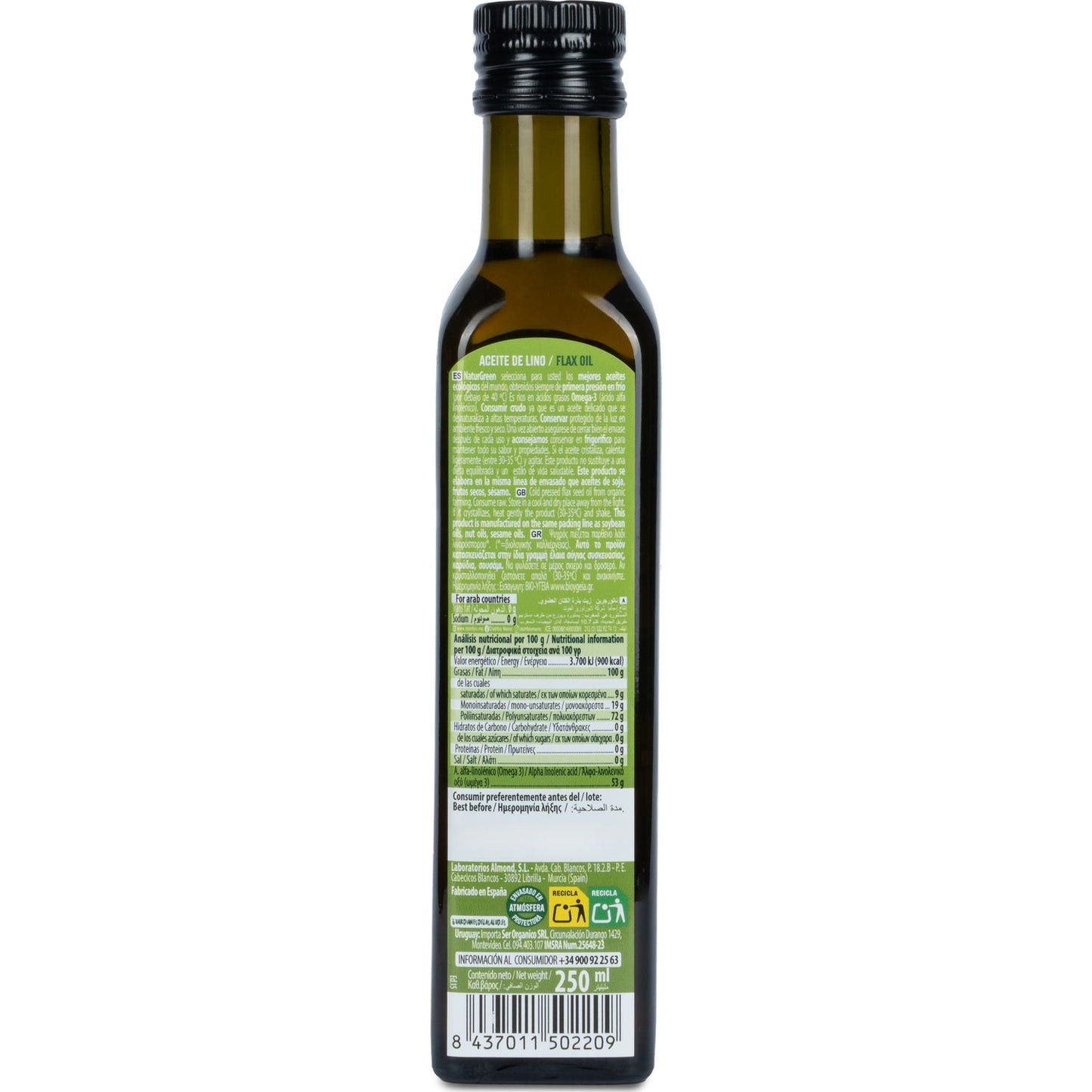 Naturgreen Aceite Ecológico De Lino 250 Ml