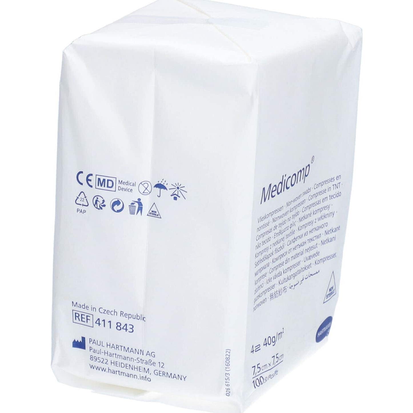 Medicomp Compresas No Esteriles 7,5x7,5cm 5uds