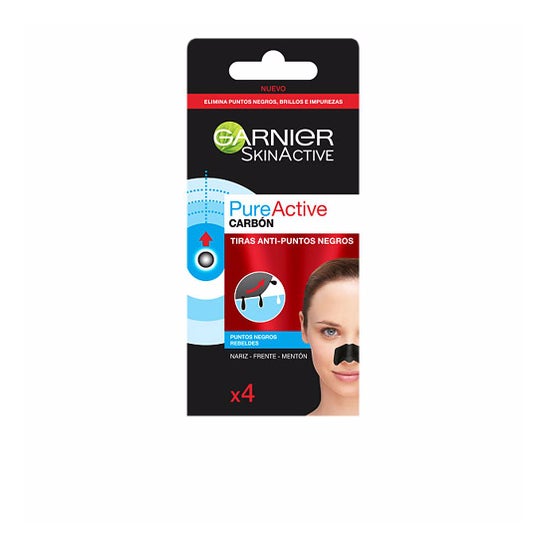 Garnier Pure Active Carbon Tiras Anti Puntos Negros 4 uds