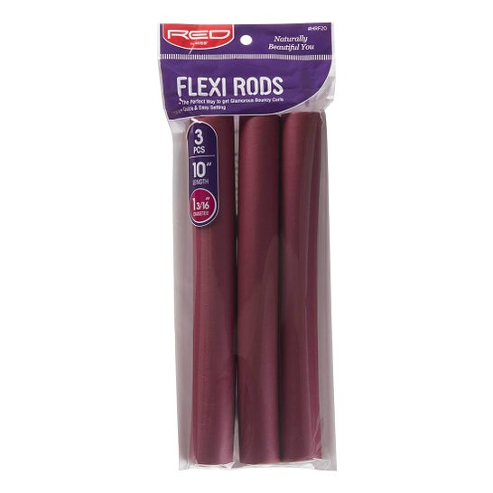 Red By Kiss Flexi Rods 10" 1 3/16" Plum Flexible Rollers 3 uds