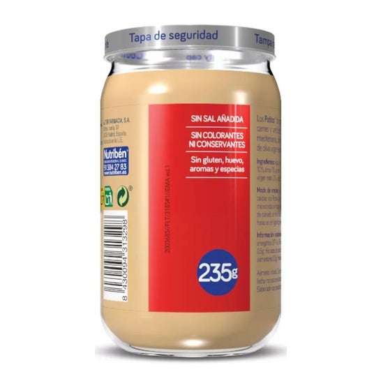 Nutribén Potitos Sin Almidones Menestra de verduras con jamón y ternera +6m 235g