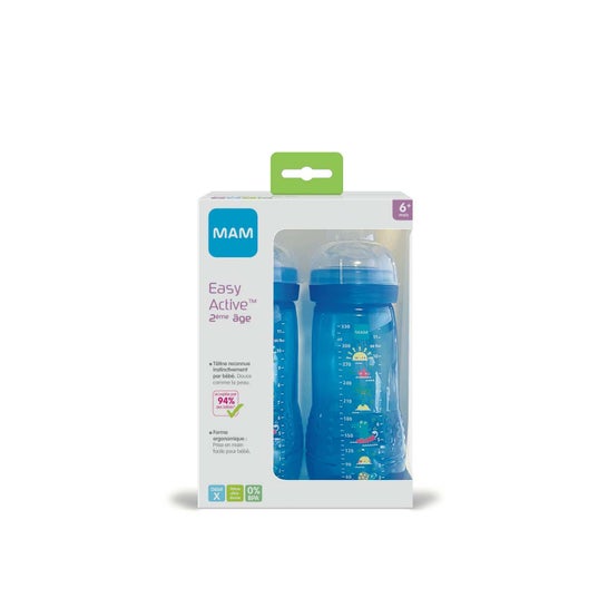 MAM Biberón Easy Active Infantil Flujo 2x330 ml