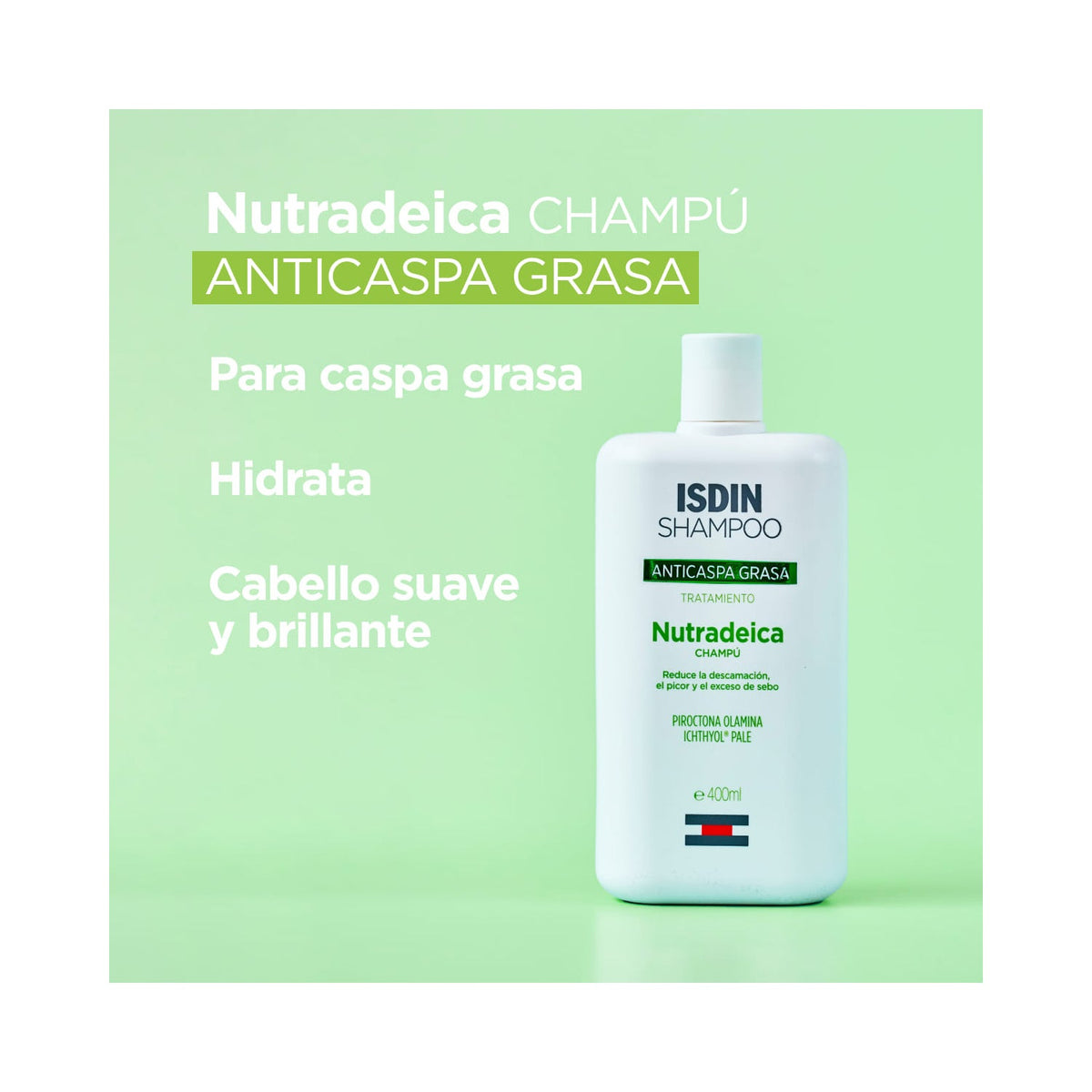 ISDIN Shampoo Nutradeica Champú Anticaspa Grasa 400ml