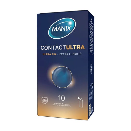Manix Contact Ultra-Fin + Extra Lubrifié 10 Préservatifs