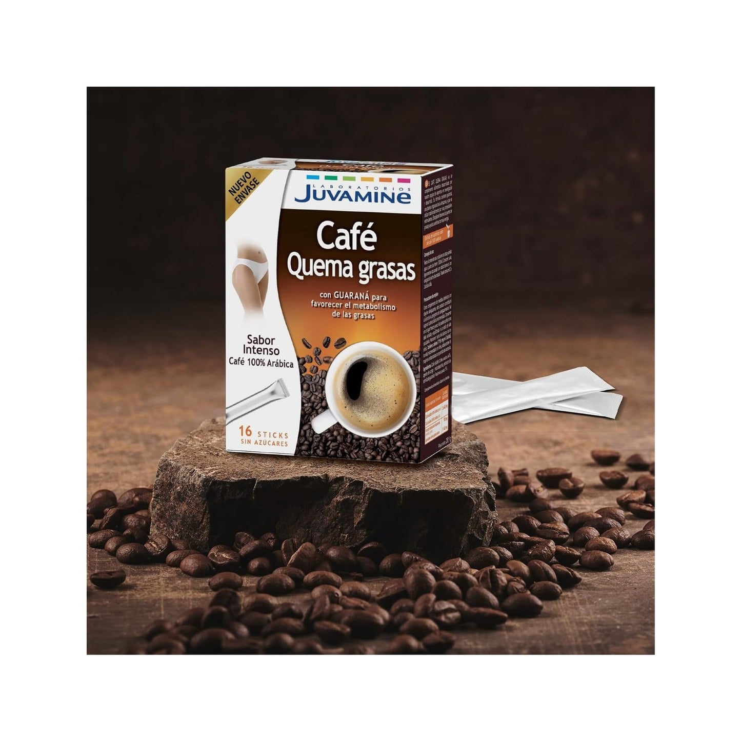 Juvamine Café Quema Grasas Sin Azúcares 16 Sticks