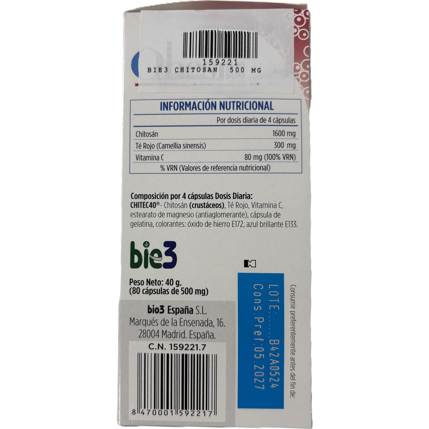 Bie3 ObesiBLOC Chitosán 80caps