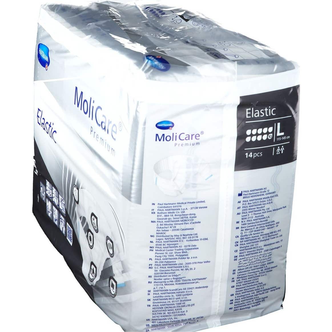Molicare Premium Elastic 10 Gotas Tamanho L 14 Unidades