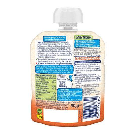 Nestle NaturNes Plátano Naraja Galleta 6ml 90gr