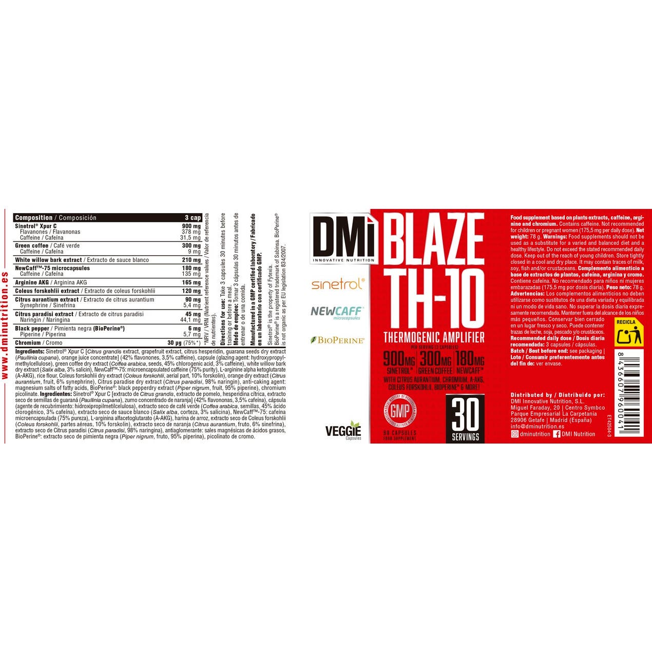 DMI Nutrition Blaze Th-10 Thermogenic 90caps