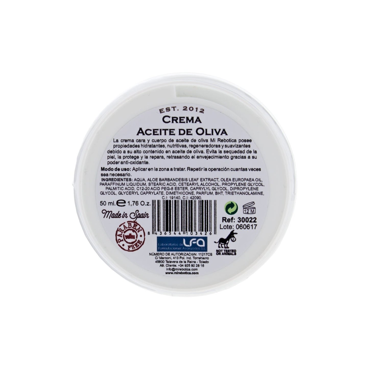 Mi Rebotica Mimos Crema cara y cuerpo Aceite de Oliva 50 ml