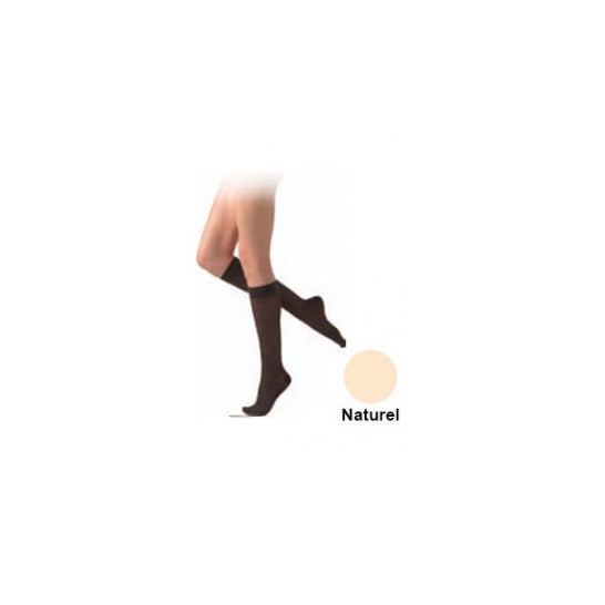 Sigvaris Diaphane Classe 1 Chaussette Femme Microfibre Naturel Taille M Hauteur Normale