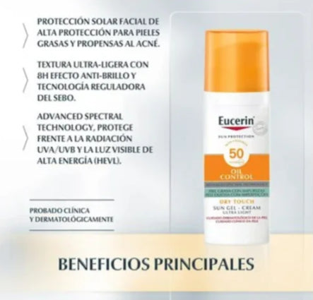 Eucerin Sun Protection Gel-Crema Oil Control Dry Touch SPF50 50ml