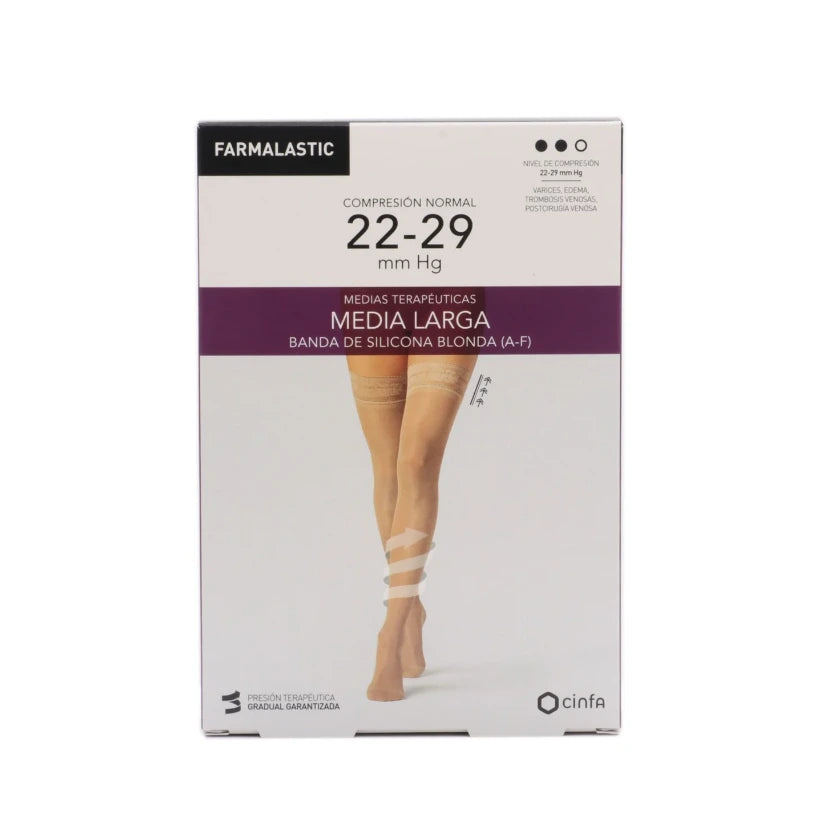 Farmalastic Media T-M Compresión Normal Blonda color camel