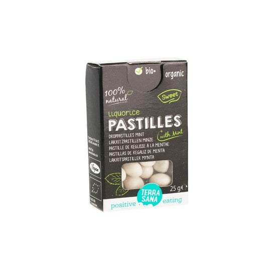 Terrasana Pastillas de Regaliz con Menta Bio Orgánico 25g