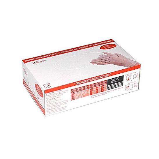 Wally Plastic Guantes de Vinilo Sin Polvo Talla M