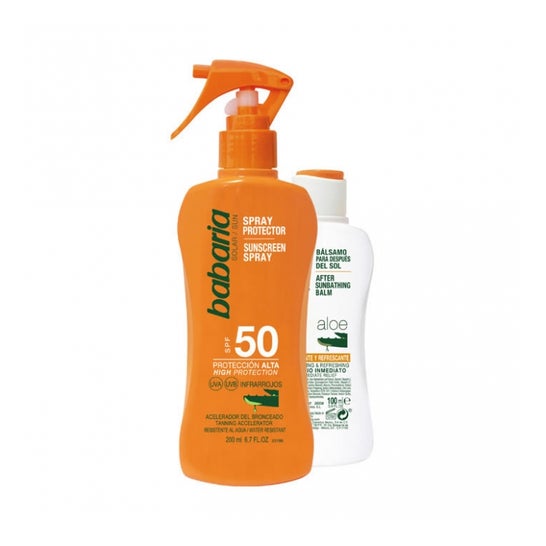 Babaria Set Solar Aloe Vera Spf50+ Leche + Aftersun