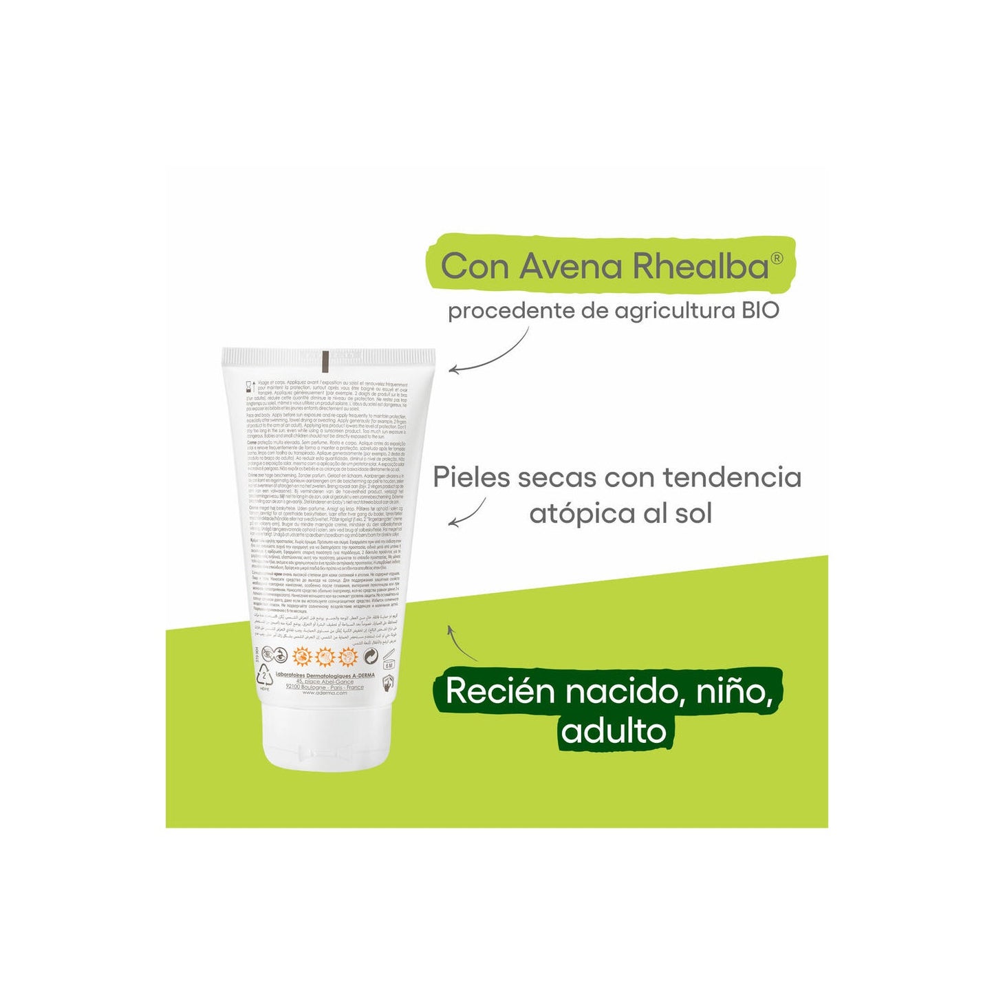 A-Derma Protect AD Crema Solar SPF50+ 150ml